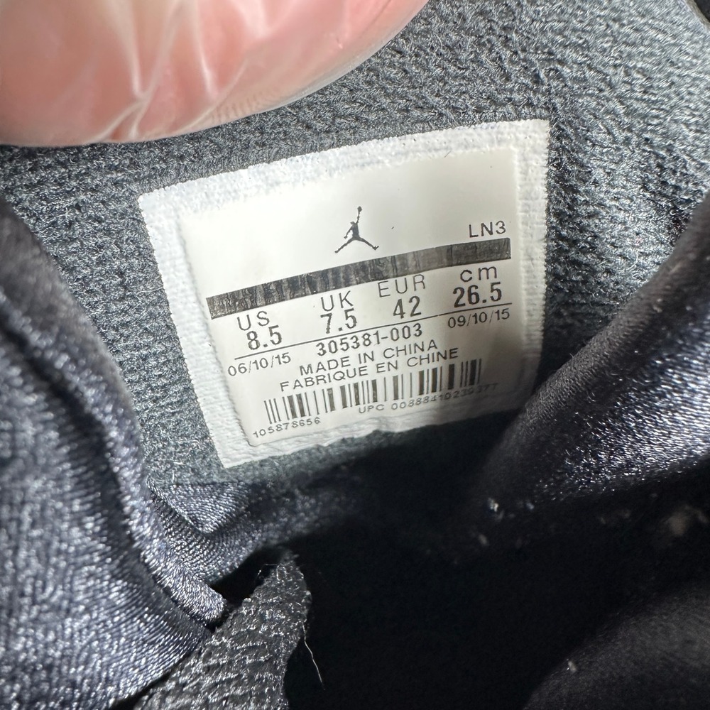 Air Jordan 8 VIII Retro Black Metallic Silver Men's Shoes Size 8.5 305381-003 - Picture 7 of 8